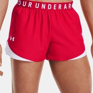 Women's UA Play Up 3.0 Shorts Red size small